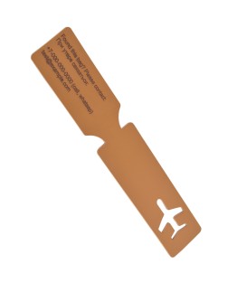 Baggage tag Plane (Light Brown)