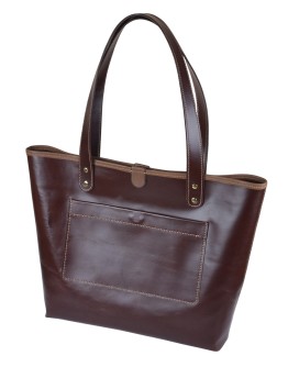 Woman's bag Shopper (Dark brown)