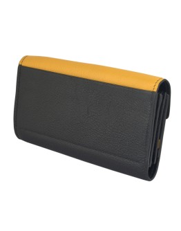 Woman's wallet Maxim (Yellow-Black, Chrome)