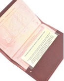 Passport cover Emblem RUS (Burgundy, Buttero)