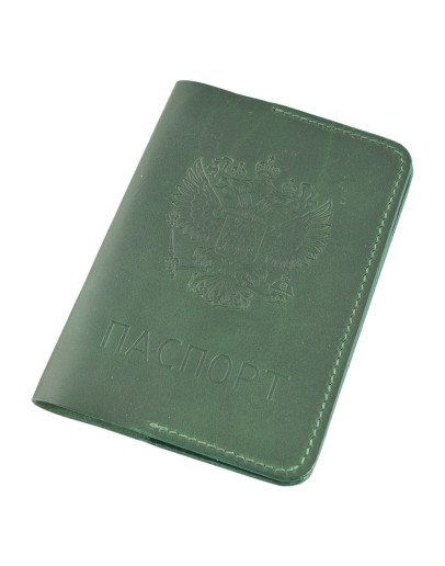 Passport cover Emblem RUS (Green, Buttero)