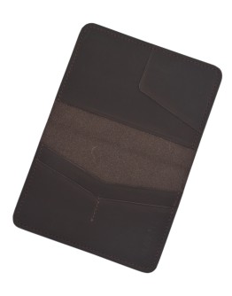 Обложка на паспорт Травел (Тёмно-коричневый, КХ)