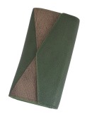 Woman's wallet Maxim (Green-Brown, Gold)